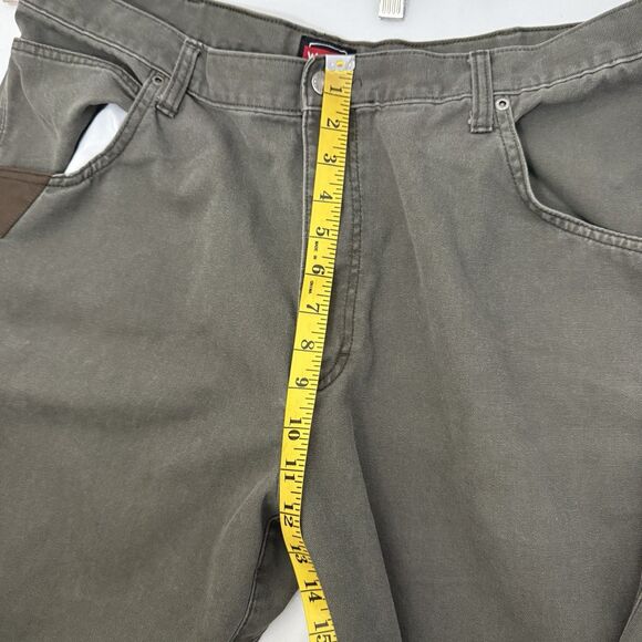 Wrangler Workwear Carpenter Pants Relaxed Olive Green Mens 39x28 - Picture 6 of 7